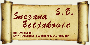 Snežana Beljaković vizit kartica